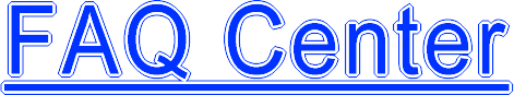 FAQ CENTER