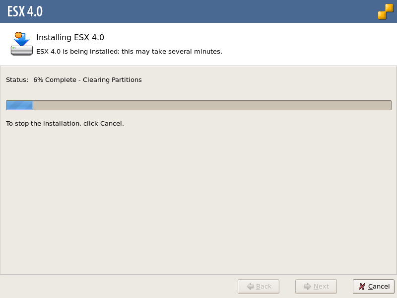 VMware ESX 4.0 CXg[ | ESXCXg[̊Jn